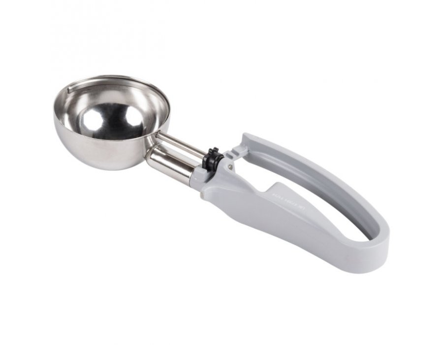 Vollrath 47391 Disher with Gray Squeeze Handle 3-3/4 oz. - Size 8