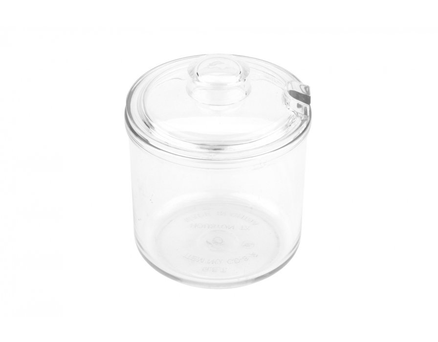 Clear Condiment Jar w/Cover