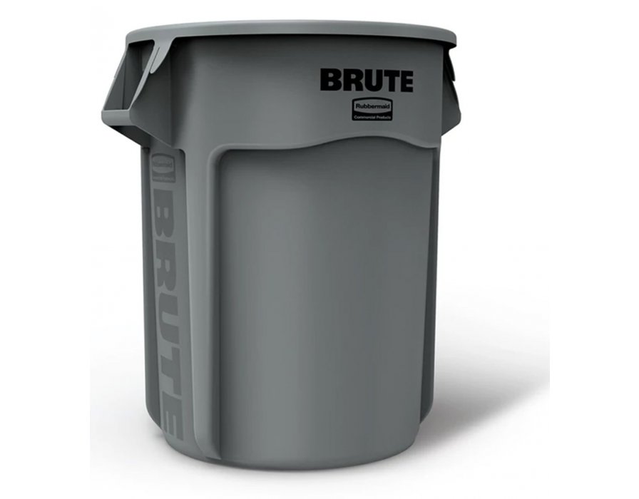Rubbermaid Commercial Products Brute 55 Gal. Gray Plastic Round