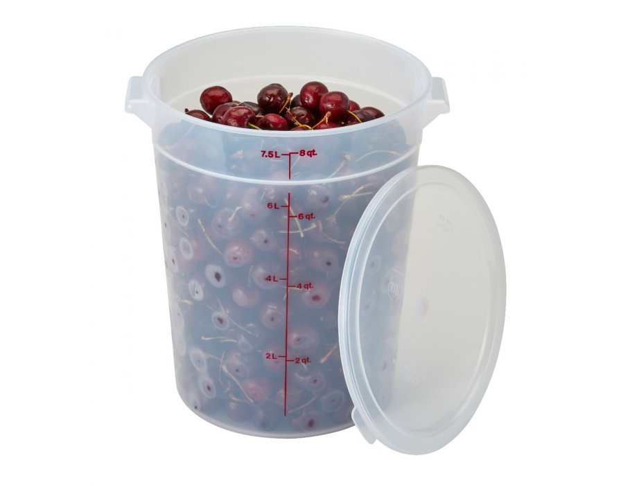 Cambro 6 Qt. Translucent Round Polypropylene Food Storage Container
